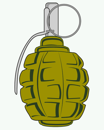 Weapon grenade on white illustration.のイラスト素材