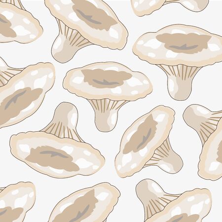 Much white mushrooms.のイラスト素材