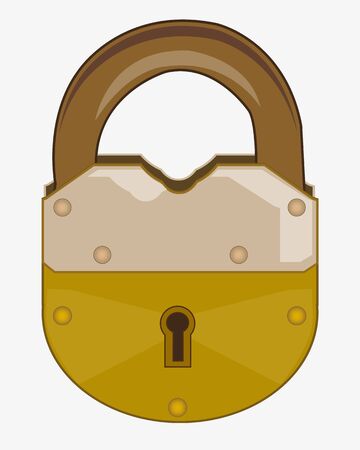 Old outboard lock Vector illustration.のイラスト素材