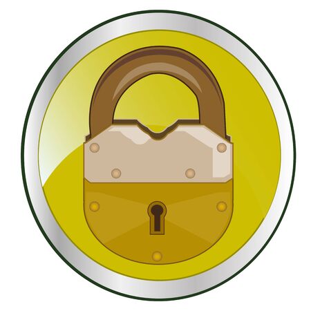 Lock on buttonのイラスト素材