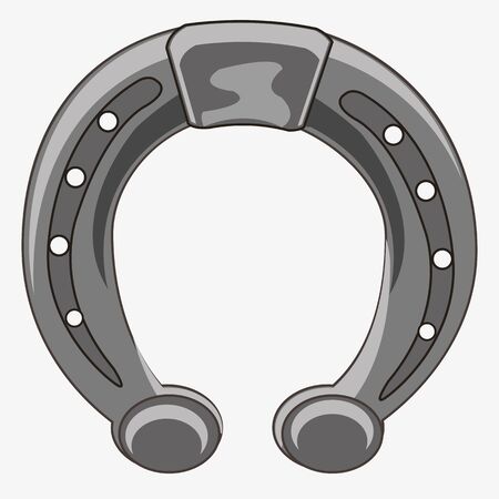 The Horseshoe iron for hoof on white background is insulatedのイラスト素材