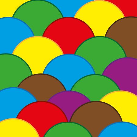 Varicoloured colorful figures on white illustration.のイラスト素材