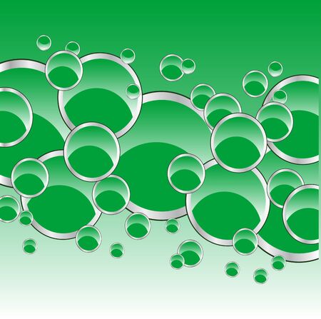 Background from green circle bubblesのイラスト素材