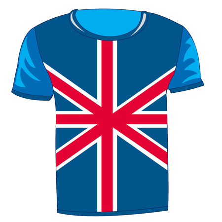 T-shirt flag United Kingdomのイラスト素材