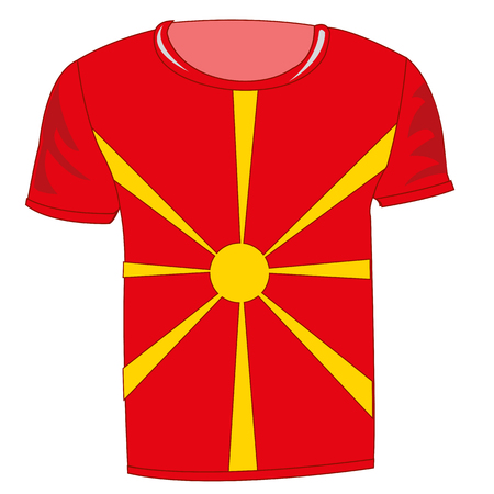 T-shirt with flag Macedoniaのイラスト素材