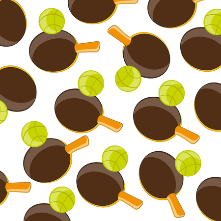 Tennis racket and ball patternのイラスト素材
