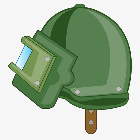 Defensive send sapper isolated on white backgroundのイラスト素材