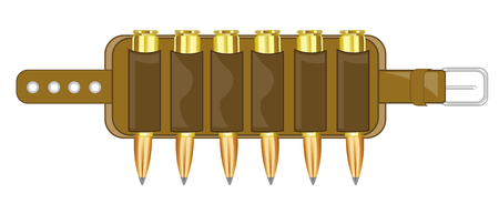Cartridge belt with patronのイラスト素材
