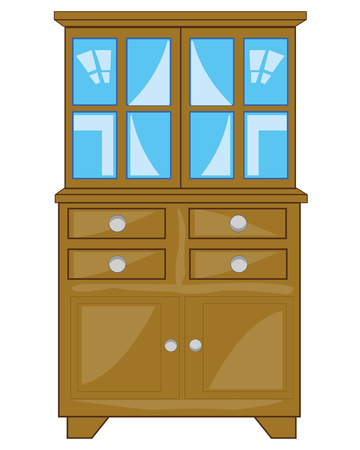 Home furniture closet Vector illustration.のイラスト素材