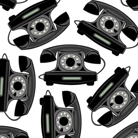 Stationary telephone patternのイラスト素材