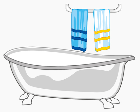 Bathroom and towelのイラスト素材