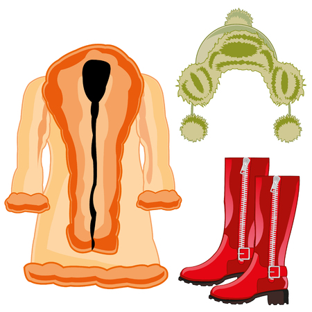 Feminine winter clothのイラスト素材