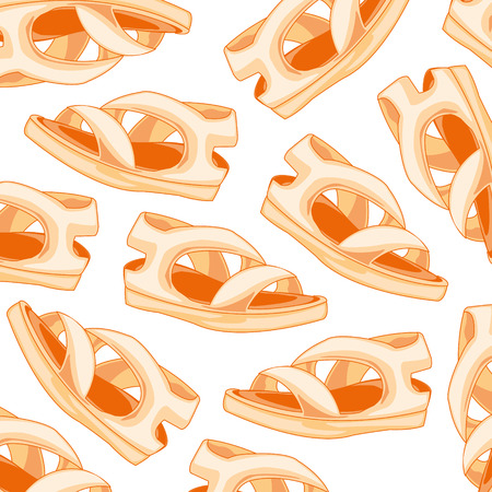 Footwear sandals patternのイラスト素材