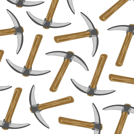 Tools for excavation of the ground and soil decorative patternのイラスト素材