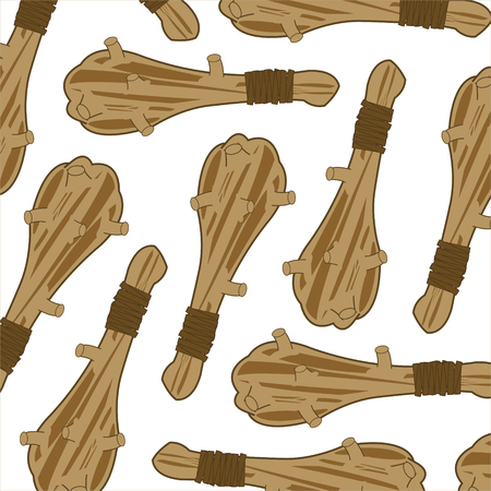 Pattern from bat of the prehistorical person on white background is insulatedのイラスト素材