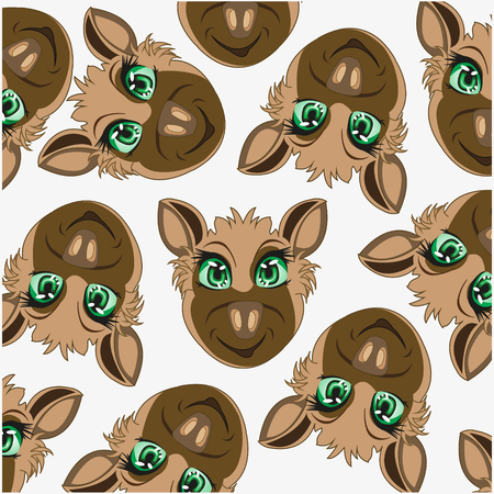 Vector illustration of the mug african animal jackal pattern on white backgroundのイラスト素材