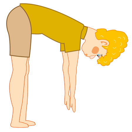 Vector illustration of the young person concerning with matutinal chargingのイラスト素材