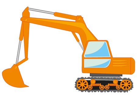 Vector illustration of the special technology for digging of ground excavatorのイラスト素材