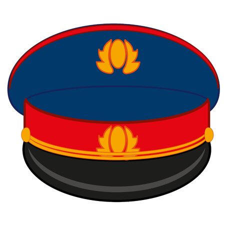 Headdress of the employee to police bodies service capのイラスト素材
