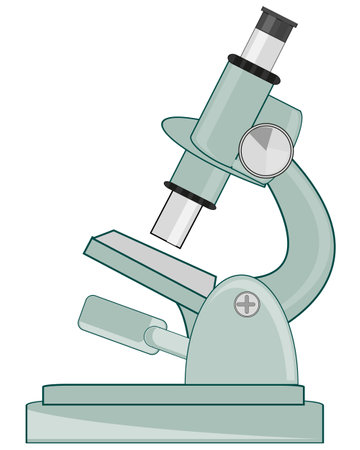 Scientific tools microscope for increase and studies microorganismのイラスト素材