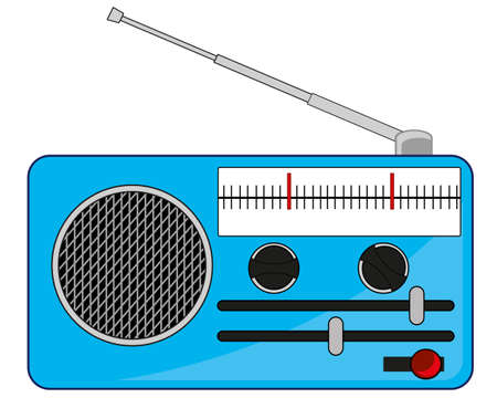 Portable radio on white background is insulatedのイラスト素材