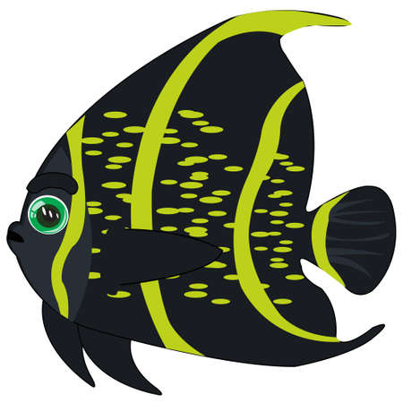 Vector illustration of beautiful tropical fish cartoonのイラスト素材