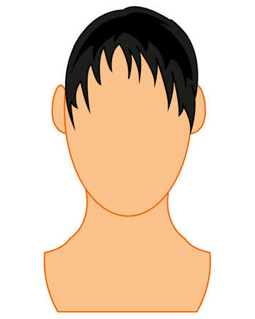 Mannequin of the head of the person type frontalのイラスト素材