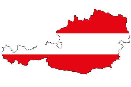 Territory state Avstiya in colour of the national flagのイラスト素材