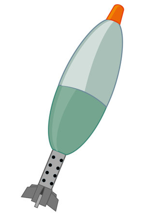 Vector illustration of the amunition from weapon mortarのイラスト素材