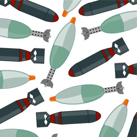 Amunitions for weapon mine and bomb decorative patternのイラスト素材