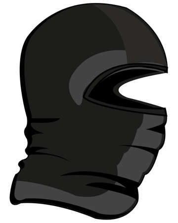 Blackenning mask for hiding of the person balaclavaのイラスト素材