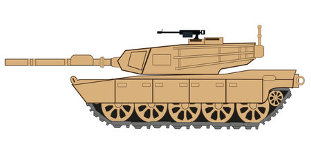 Modern arms to american army powerful tank abramcのイラスト素材