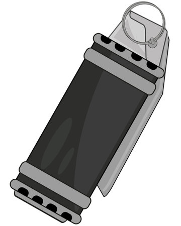 Gas grenade manual explosive amunition vector illustrationのイラスト素材