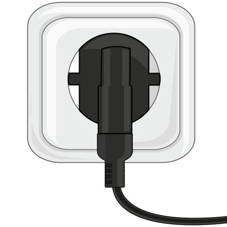 Vector illustration socket and electric plug in herのイラスト素材
