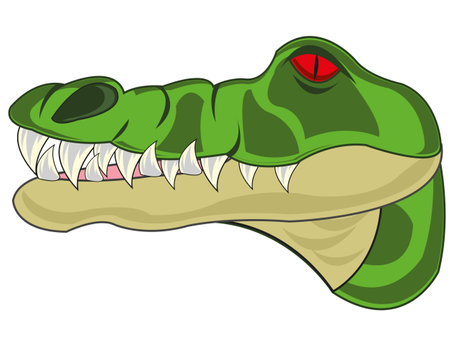 Cartoon of the portrait to reptiles crocodile vector illustrationのイラスト素材
