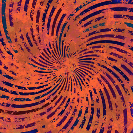 Brown swirl on orange background patternの写真素材