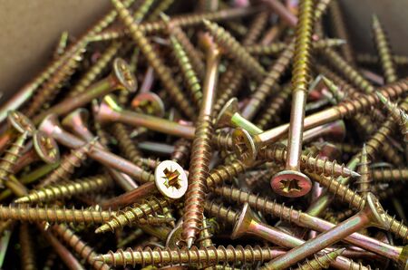 Detail of the brass screws in the box