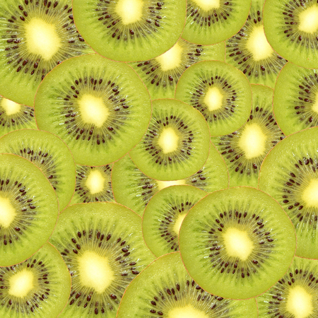 Slices of kiwi textures background patternの写真素材