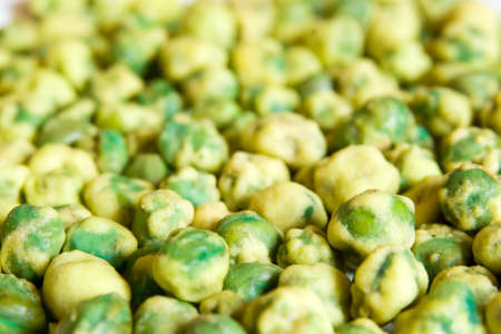 Wasabi coated green peasの写真素材