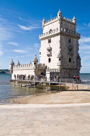 Belem Tower (Torre de Belem). Symbol of the Lisbon, listed in UNESCO World Heritage Siteのeditorial素材