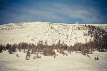Winter Alps (Livigno Foscagno)の写真素材