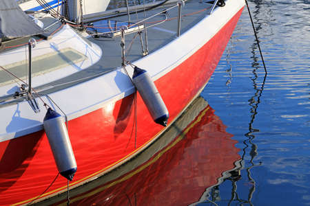 yacht on the Como Lake, north Italyの写真素材