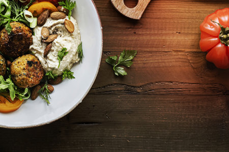 Sweet potato falafelの写真素材