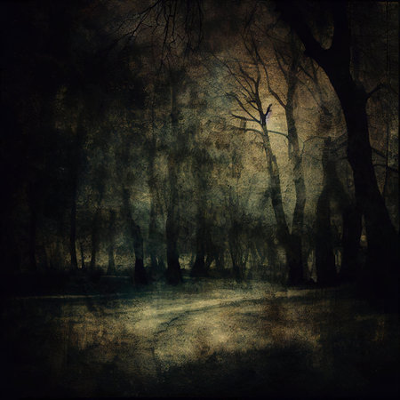Dark park, grunge imageの素材