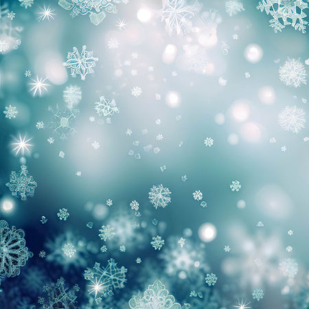 Christmas background of snowflakesの素材