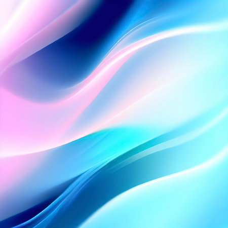 abstract background blue and pink color with smooth lines and waves.の素材