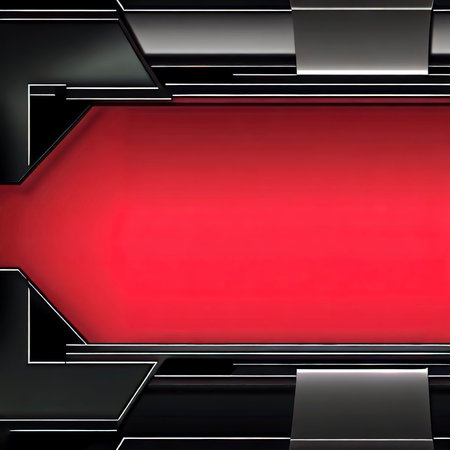 abstract metallic red shiny color black frame layout modern tech designの素材