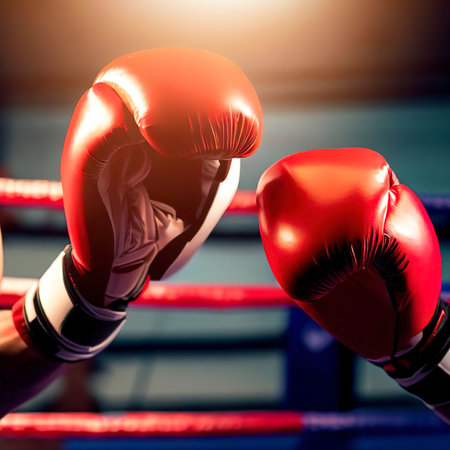 Boxing gloves that boxers must wear when punching on the ring or while practicing, Muay Thaiの素材