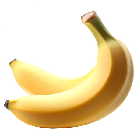 banana isolated on white backgroundの素材