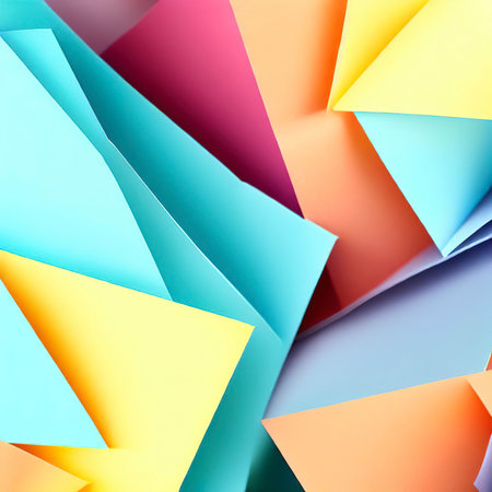 Colorful origami paper as abstract wallpaper backgroundの素材